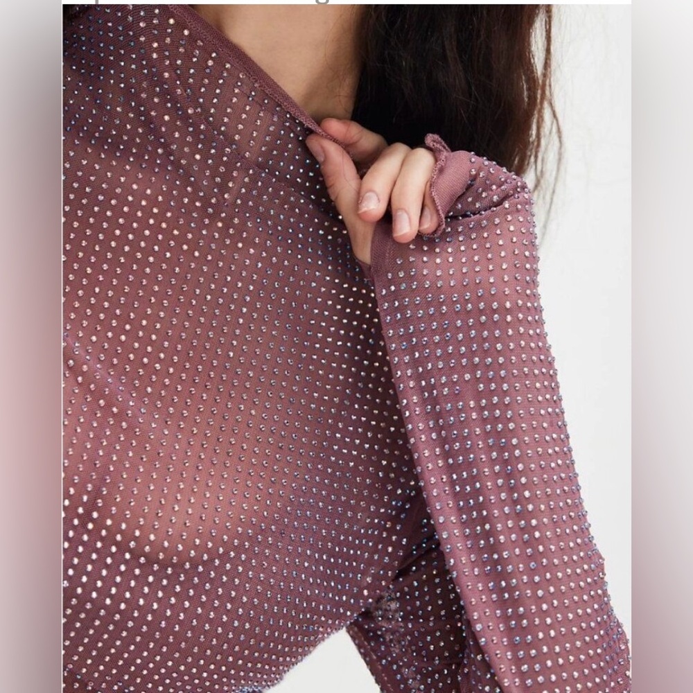 Free People/ Intimately Long Sleeve Color Wistful Mauve Size XL - Picture 4 of 9